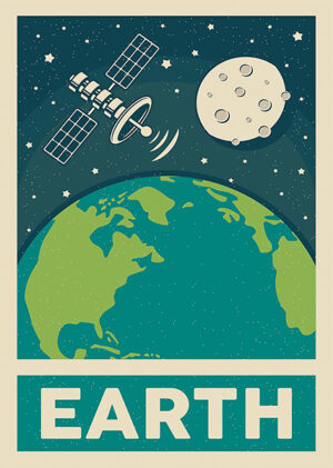 Planet Earth Solar System Poster