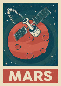 Planet Mars Solar System Poster