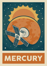 Planet Mercury Solar System Poster