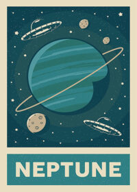 Planet Neptune Solar System Poster