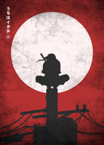 Itachi Uchiha Naruto Shippuden Silhouette Anime Poster