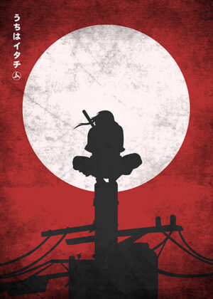 Itachi Uchiha Naruto Shippuden Silhouette Anime Poster