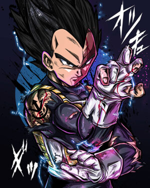 Prince Vegeta Dragon Ball Comic Poster