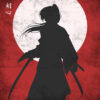 Rurouni Kenshin Silhouette Anime Poster