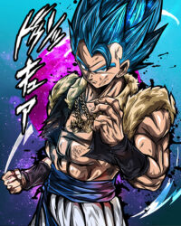 Vegeto Super Saiyan Blue Dragon Ball Comic Poster