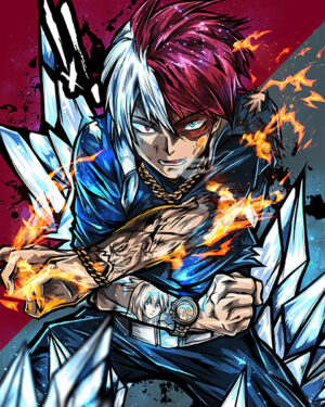 Shoto Todoroki My Hero Academia Comic Poster