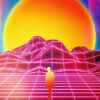 Sunrise Retro Wave Sunset Poster