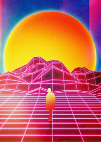 Sunrise Retro Wave Sunset Poster