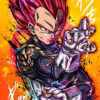 Super Saiyan Rose Vegeta Dragon Ball Comic Poster