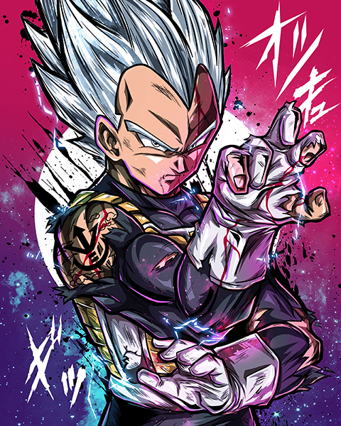 Ultra Instinct Vegeta Dragon Ball Comic Poster