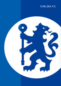 Chelsea FC lion blue Poster