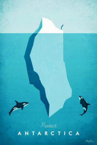 Antarctica Minimalist Travel Poster