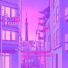 Asakusa Lights City Pop Pastel Poster