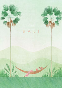 Bali Indonesia Minimalist Travel Poster