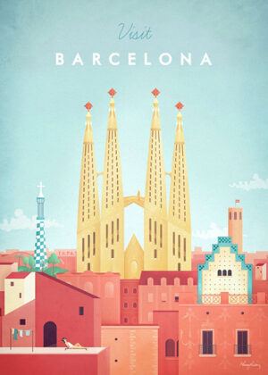 Barcelona Spain Minimalist Travel Poster