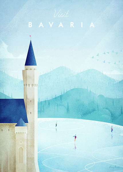 Bavaria Germany Minimalist Travel Poster