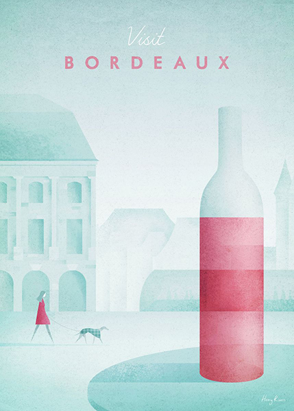 Bordeaux France Minimalist Travel Poster