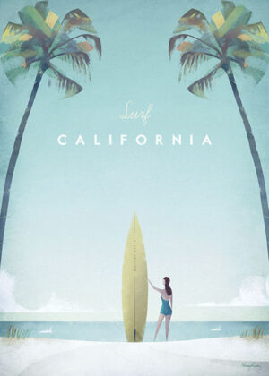 California United States Of America Minimalist Travel Poster