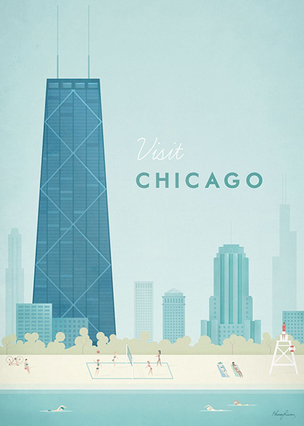 Chicago United States Of America Minimalist Travel Poster