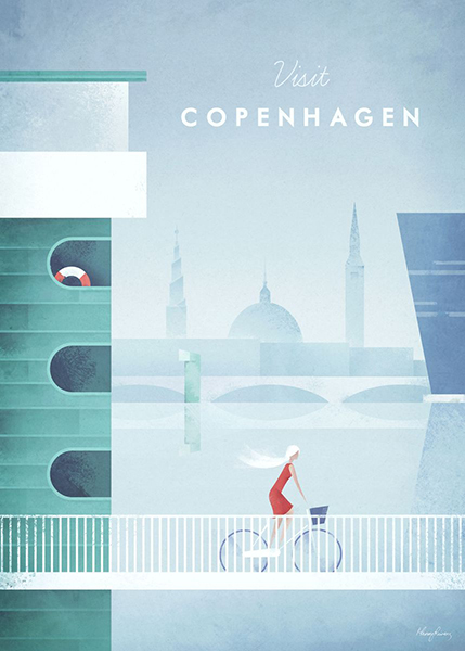 Copenhagen Denmark Minimalist Travel Poster