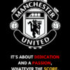 Dedication Passion Score Manchester United Premium Poster