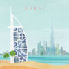 Dubai United Arab Emirates Minimalist Travel Poster