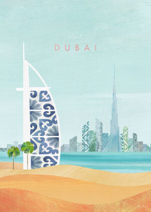 Dubai United Arab Emirates Minimalist Travel Poster