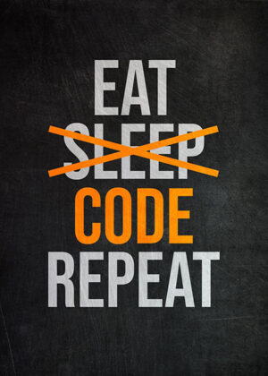 Eat Sleep Code Repeat Poster