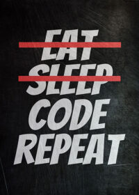 Eat Sleep Code Repeat Quote Poster