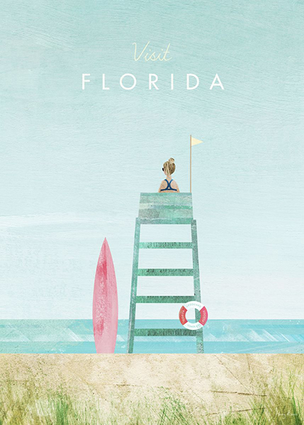 Florida United States Of America Minimalist Travel Poster