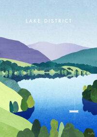 Lake District Minimalist Travel Poster