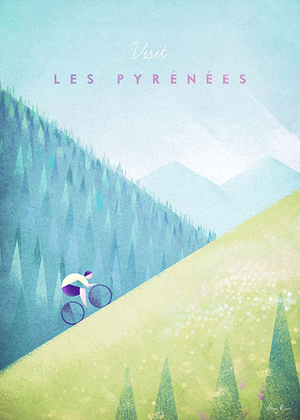 Les Pyrenees France Minimalist Travel Poster