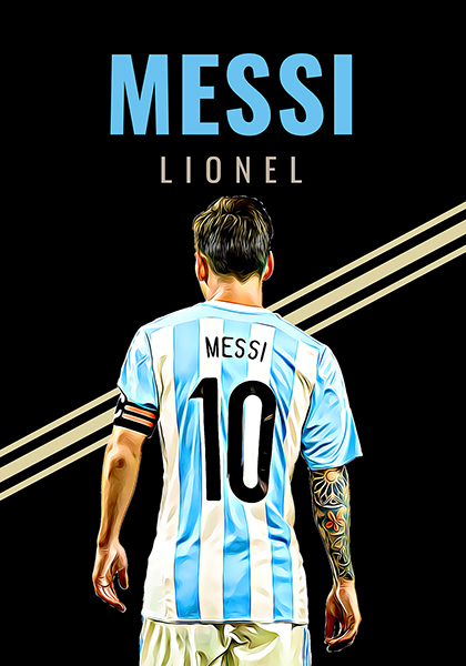 Lionel Messi Argentina Premium Poster