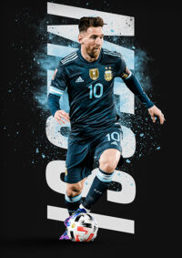 Lionel Messi Dark Poster