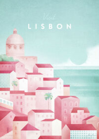 Lisbon Portugal Minimalist Travel Poster