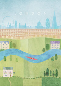 London England Minimalist Travel Poster