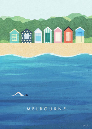 Melbourne Australia Minimalist Travel Poster