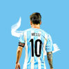 Messi Back Poster