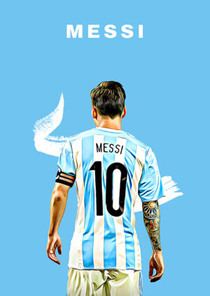 Messi Back Poster