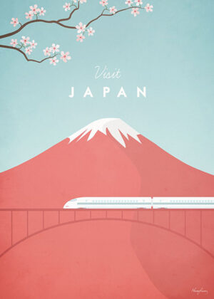 Mount Fuji Japan Minimalist Travel Poster