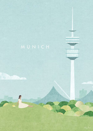 Munich Germany Minimalist Travel Poster