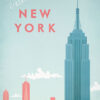 New York United States Of America Minimalist Travel Poster