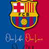 One Club Fc Barcelona Premium Poster