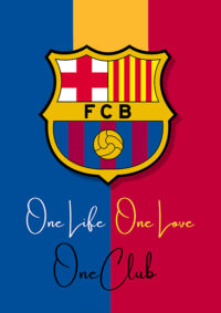 One Club Fc Barcelona Premium Poster