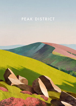 Peak District Minimalist Travel Poster