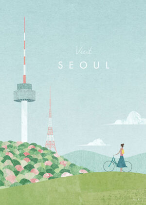 Seoul South Korea Minimalist Travel Poster