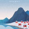 Snow Norway Minimalist Travel Poster