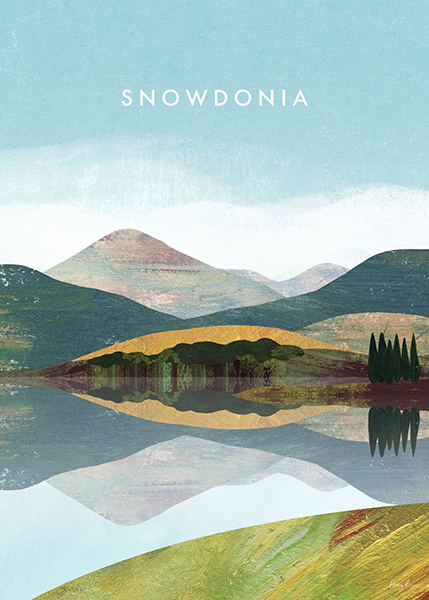 Snowdonia Wales Minimalist Travel Poster