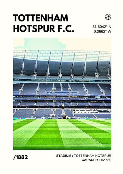 Tottenham Hotspur FC Stadium Poster