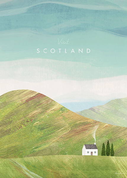 Wild Scotland Minimalist Travel Poster